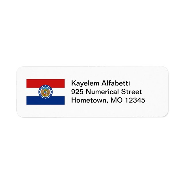 Missouri Flag Return Address Label (Front)