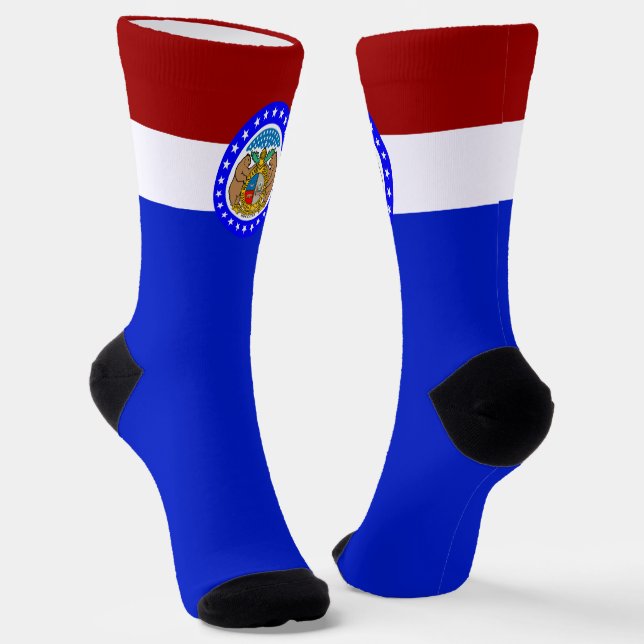 Missouri flag socks (Angled)