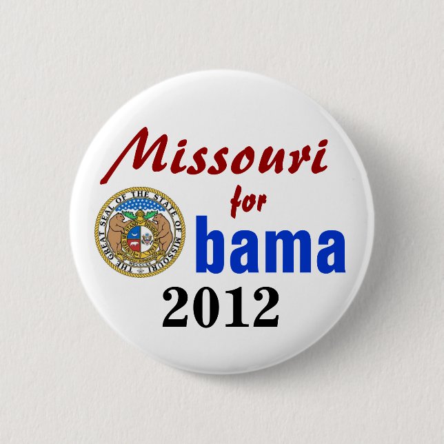Missouri for Obama 2012 2 Inch Round Button (Front)