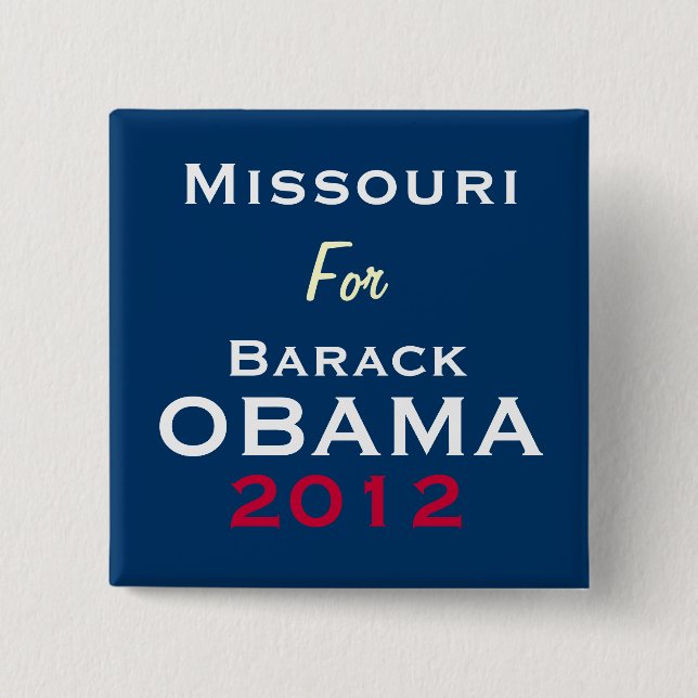MISSOURI For OBAMA 2012 Campaign Button (Front)