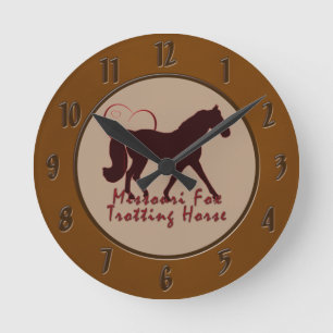 Missouri Fox Trotting Horse Hearts Round Clock