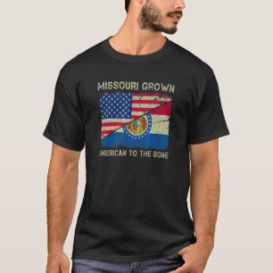 Missouri Grown American To The Bone Home State Mis T-Shirt