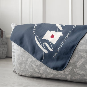 Missouri Home State Personalized Sherpa Blanket