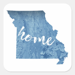 Missouri Home Wood Grain Square Sticker