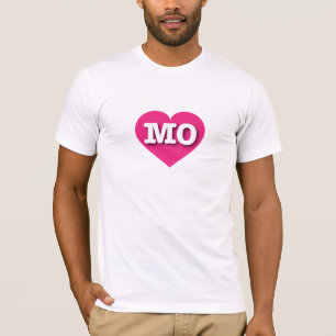 Missouri Hot Pink Heart - I love MO T-Shirt