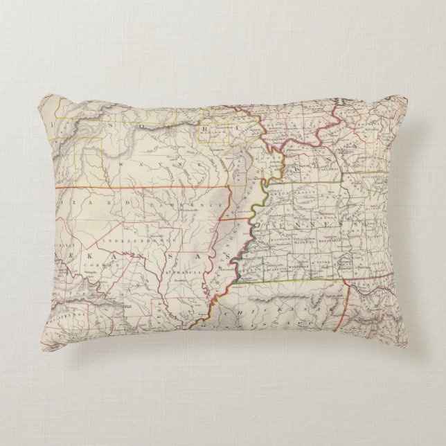 Missouri, Ill, Ky, Tenn, Ala, Miss, Ark Accent Pillow (Front)