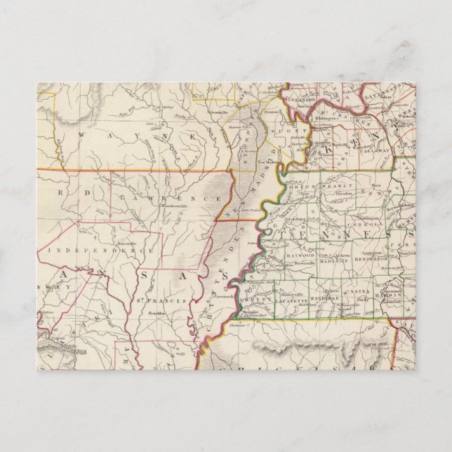 Missouri, Ill, Ky, Tenn, Ala, Miss, Ark Postcard (Front)