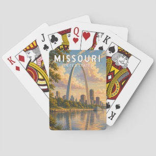 Missouri Illustration Travel Art Vintage Playing Cards