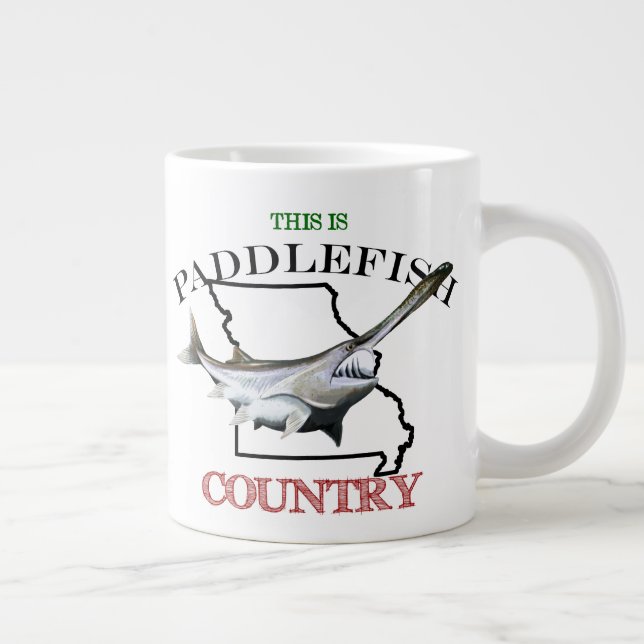 Missouri Is Paddlefish Country Large Coffee Mug (Right)