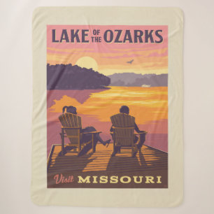 Missouri Lake of the Ozarks Sherpa Blanket