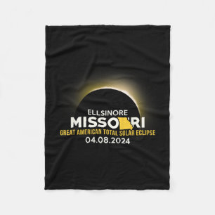 Missouri Mo Total Solar Eclipse 2024  Fleece Blanket