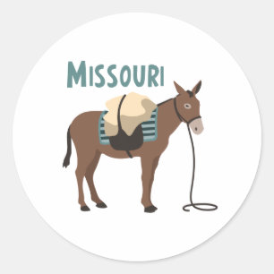Missouri Mule Classic Round Sticker