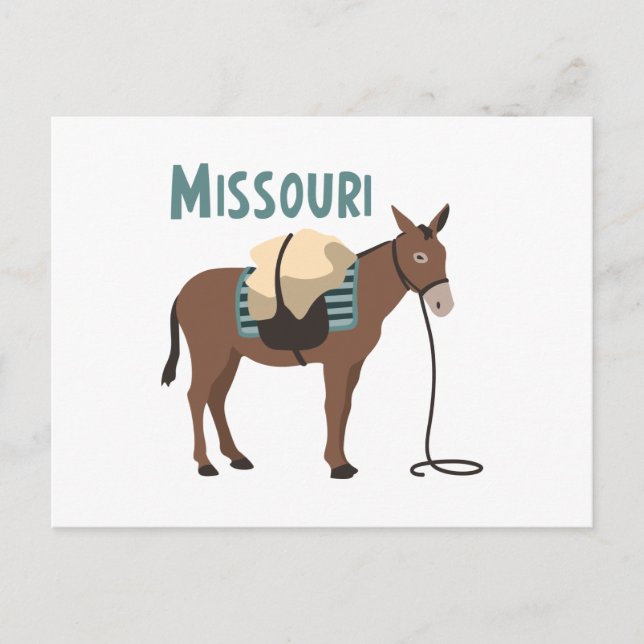 Missouri Mule Postcard (Front)