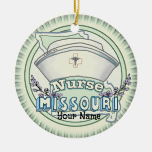 Missouri Nurse Ceramic Ornament