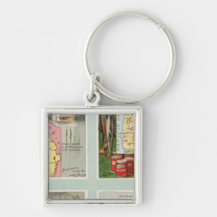 Missouri, Oregon, Iowa, North Dakota Keychain
