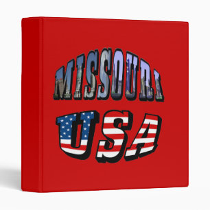 Missouri Picture and USA Text Binder