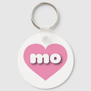 Missouri pink heart - I love mo Keychain