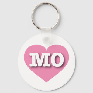 Missouri Pink Heart - I love MO Keychain
