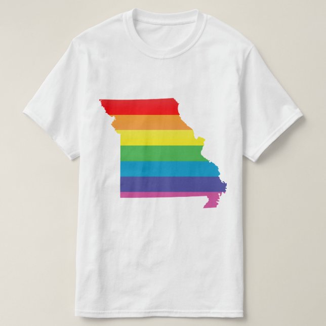 missouri pride. striped. T-Shirt (Design Front)