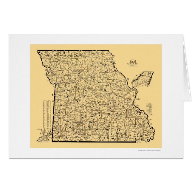 Missouri Railroad Map 1897 (Front Horizontal)