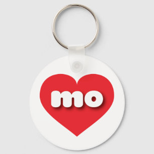 Missouri red heart - I love mo Keychain
