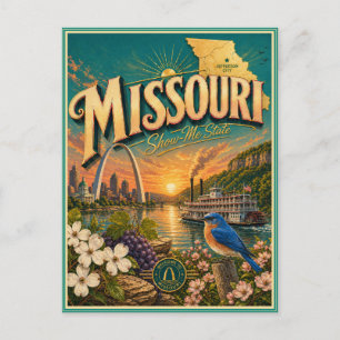 Missouri Retro Travel Souvenir Postcard