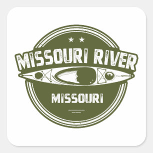 Missouri River Missouri Square Sticker