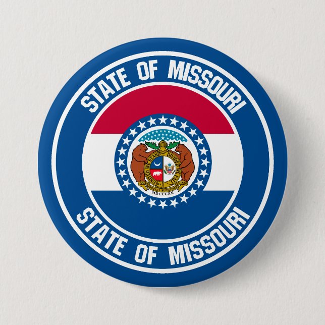 Missouri Round Emblem 3 Inch Round Button (Front)
