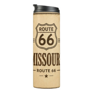 Missouri Route 66 Vintage Road Trip Drinkware Thermal Tumbler