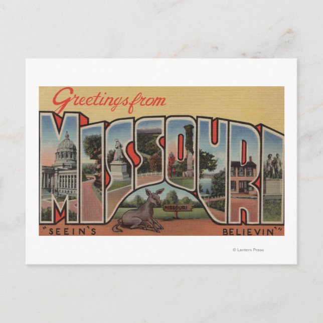 Missouri (Seein's Believin') - Large Letter Postcard (Front)