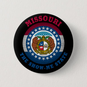 MISSOURI SHOW-ME STATE FLAG 2 INCH ROUND BUTTON