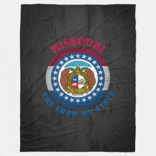 MISSOURI SHOW-ME STATE FLAG FLEECE BLANKET