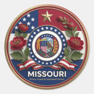 Missouri Show Me State Heritage ✦ Classic Round Sticker