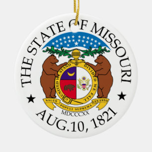 Missouri sign ceramic ornament