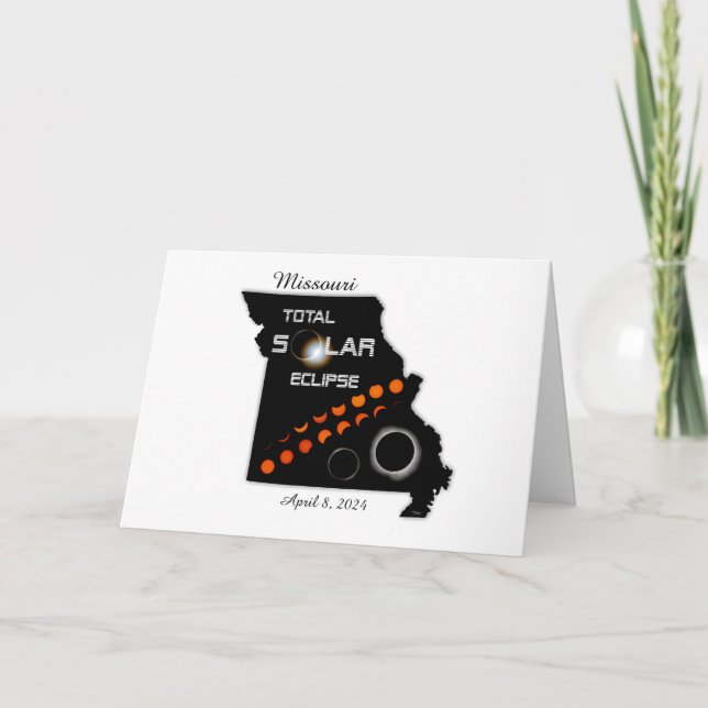 Missouri Solar Eclipse Greeting Card (Front)