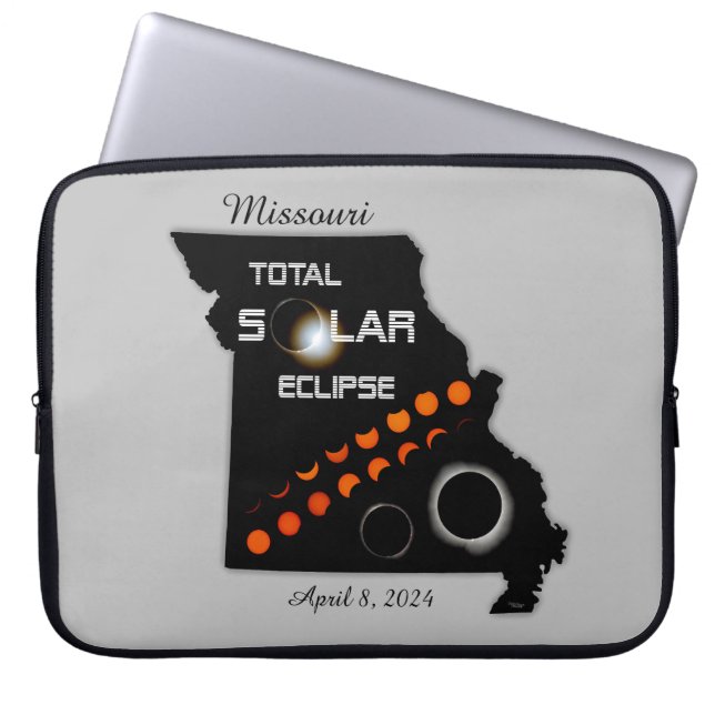 Missouri Solar Eclipse Laptop Sleeve (Front)