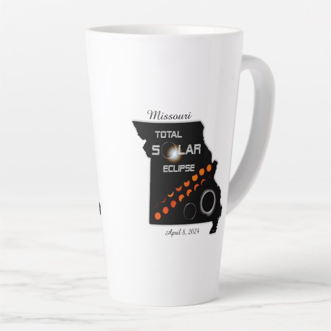 Missouri Solar Eclipse Latte Mug (Right Angle)