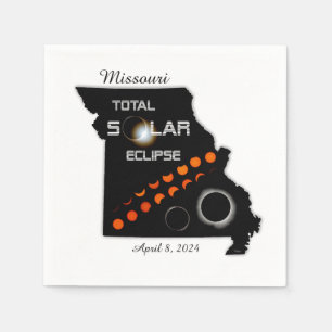 Missouri Solar Eclipse Paper Napkin