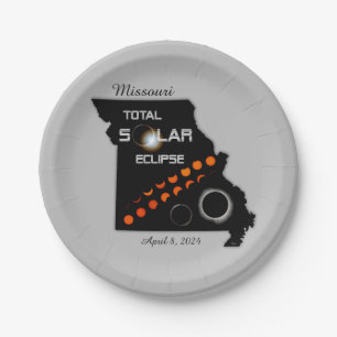 Missouri Solar Eclipse Paper Plates