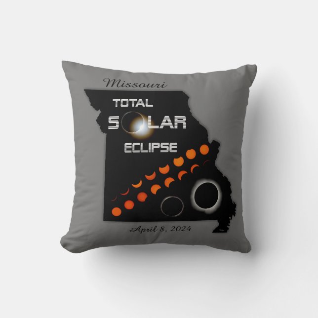 Missouri Solar Eclipse Pillow (Front)