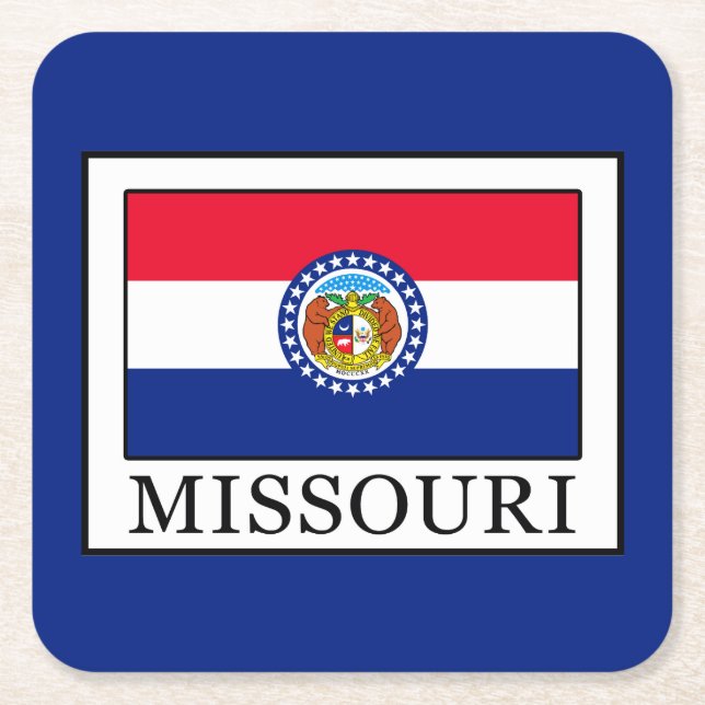Missouri Square Paper Coaster (Front)