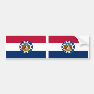 Missouri state flag bumper sticker