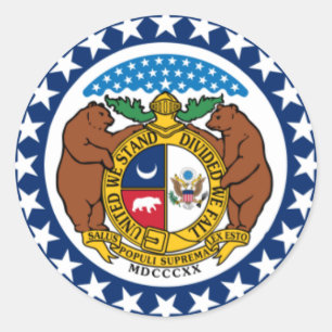 Missouri State Flag Classic Round Sticker