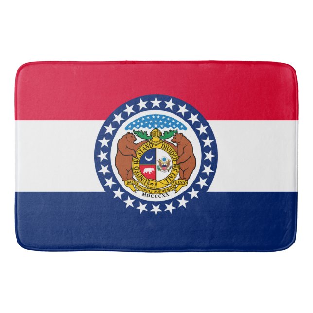 Missouri State Flag Design Bath Mat (Front)