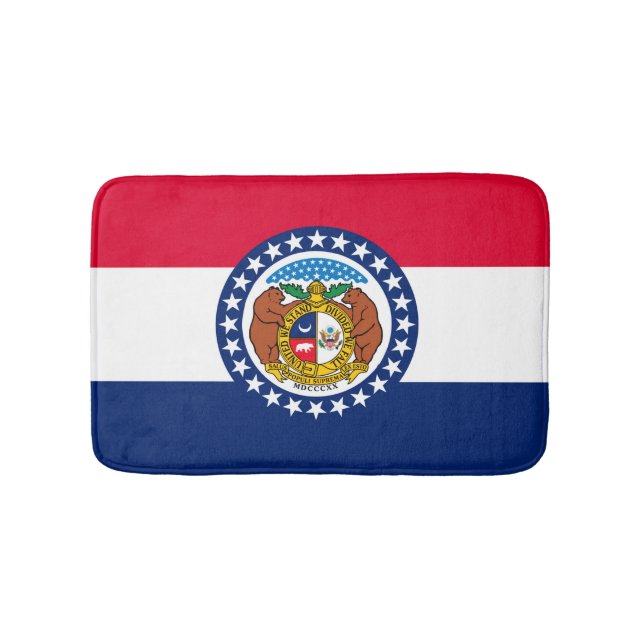 Missouri State Flag Design Bath Mat (Front)