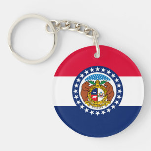 Missouri State Flag Design Keychain