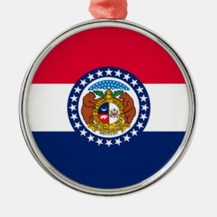 Missouri State Flag Design Metal Ornament