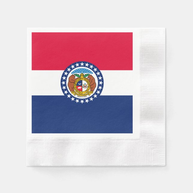 Missouri State Flag Design Napkin (Front)