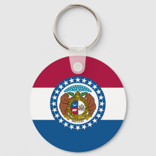 Missouri State Flag Keychain