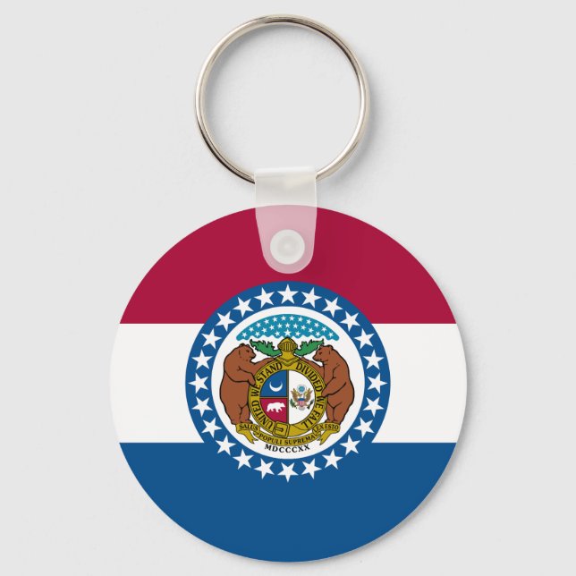 Missouri State Flag Keychain (Front)